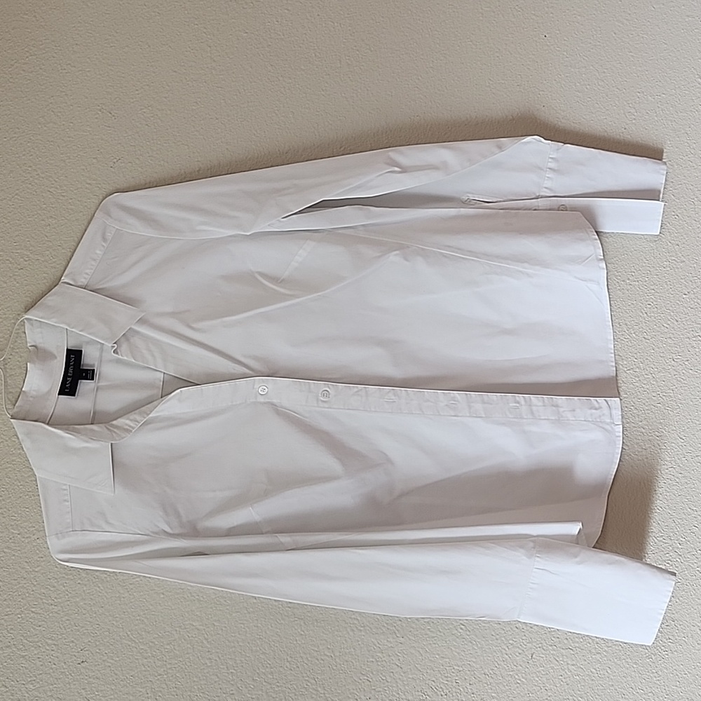 V-neck button-down blouse